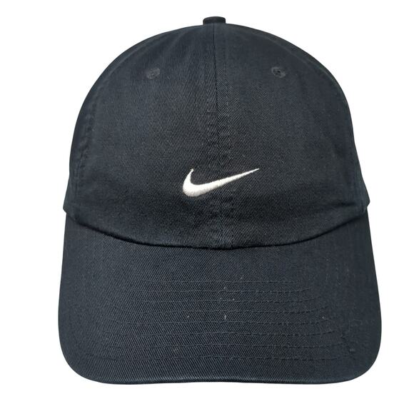 Nike Other - Nike Swoosh Slideback Hat Black Solid One Size Embroidered Vent Holes